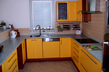 Kuchyň žlutá tmavá